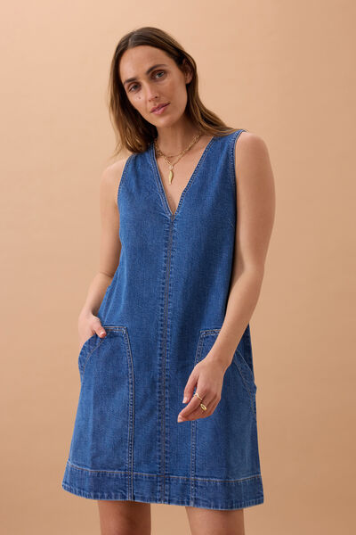 Emme Shift Dress, FRESH INDIGO