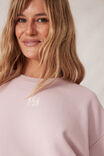 Cropped Slouchy Crew, BLUSH EMBROIDERY LOGO - alternate image 4