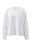 Relaxed Long Sleeve Tee, WHITE - alternate image 2