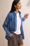 Bobbi Side Pocket Denim Shacket, INDIGO - example image 4
