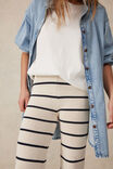 Bootleg Knit Pant, ECRU/NAVY STRIPE - alternate image 5