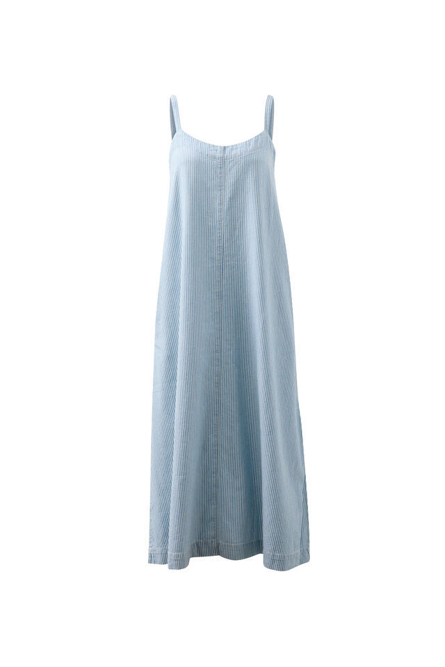 Remy Strappy Midi Dress, INDIGO WHITE STRIPE