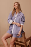Peta Oversized Shirt, COLLEGE BLUE STRIPE WHITE COLLAR - alternate image 5