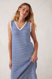 Textured Knit Midi Tank Dress, SUMMER BLUE STRIPE - alternate image 5