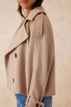 Boxy Trench, BEIGE WOOL BLEND - alternate image 6
