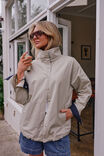Tess Funnel Neck Jacket, STONE - example image 4