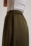 Satin Slip Skirt With Recycled Fibres, SOFT OLIVE - alternate image 4