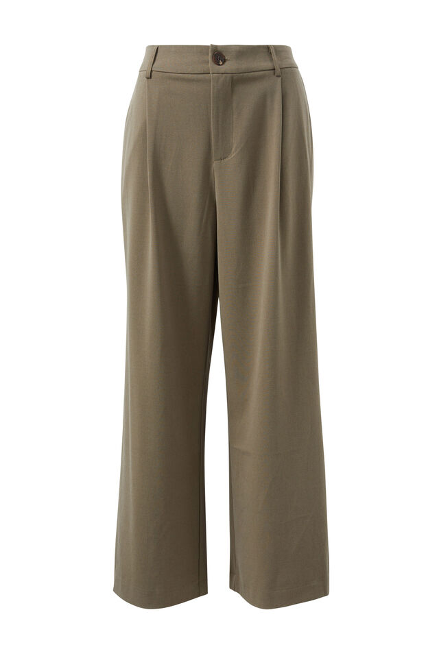 Pleat Pant, DEEP MOSS SUITING