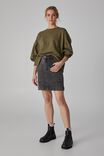 Square Pocket Denim Mini Skirt, SHADDOW - alternate image 4
