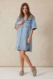 Relaxed Shirt Dress, VINTAGE BLUE - alternate image 7