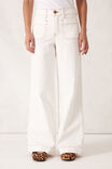 Wide Leg Patch Pocket Jean, FRESH ECRU - alternate image 4