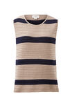 Mesh Knit Tank, STRING/NEW NAVY STRIPE - alternate image 2