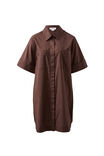 Sara Mini Shirt Dress, CHOCOLATE - alternate image 2