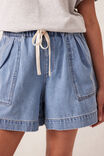 Relaxed Everyday Short, MID BLUE WASH - alternate image 4