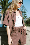 Relaxed Everyday Short, MOCHA TWILL - alternate image 1