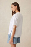 Slouchy Split Hem Tee, WHITE/CERES ROPE - alternate image 3