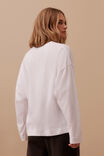 Relaxed Long Sleeve Tee, WHITE - alternate image 4
