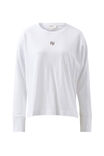Scout Slouchy Long Sleeve  Tee, WHITE/MONOGRAM EMBROIDERY - alternate image 2