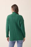 Soft Knit Split Hem Tunic In Recycled Blend, LAWN GREEN - alternate image 3