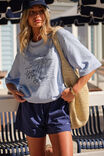 Liv Oversized Tee, CHINA BLUE/PALM BEACH - alternate image 1
