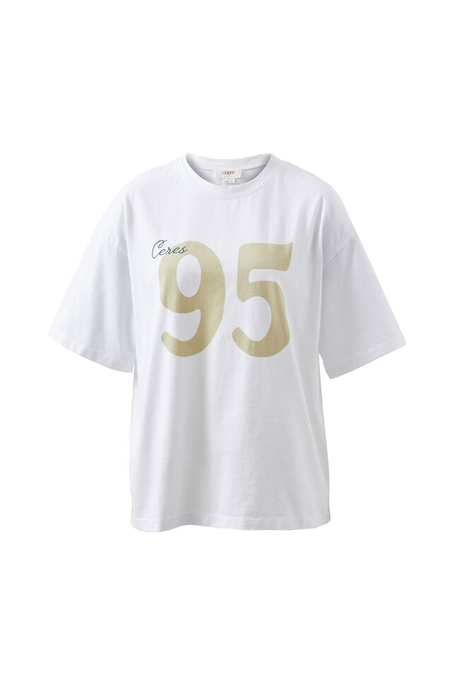 Tully Boyfriend Tee, WHITE/CERES 95