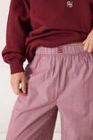 The Lounge Pant, BURGUNDY WHITE NARROW STRIPE - alternate image 4