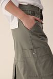 Utility Midi Skirt, SOFT OLIVE RESCUED FABRIC - alternate image 5