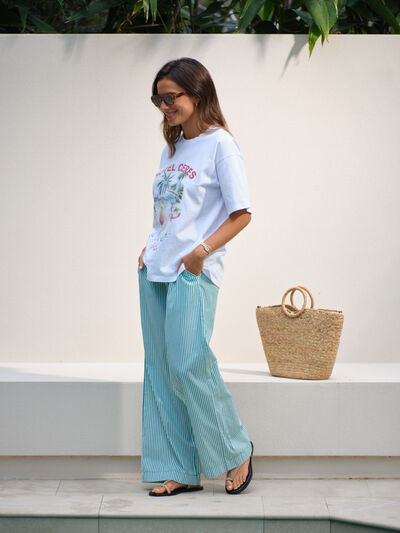 The Lounge Pant, KELLY GREEN WHITE STRIPE