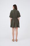 Doublecloth Utility Dress In Organic Cotton, MILITARY GREEN - alternate image 4