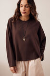 Jordi Slouchy Top, CHOCOLATE - example image 1