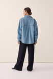 Denim Shacket With Organic Cotton, VINTAGE BLUE - alternate image 3
