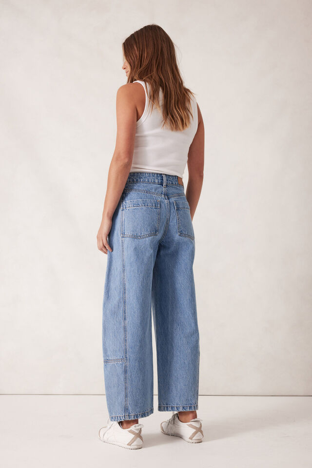 Darted Barrel Jean, VINTAGE BLUE