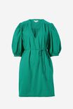 Tunic Dress In Cotton Linen Blend Eh, GUMDROP GREEN - alternate image 2