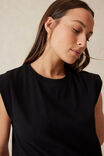 Extended Shoulder Tee, BLACK - alternate image 4