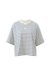 Phoebe Premium Tee, MILK/PRUSSIAN BLUE STRIPE - example image 2