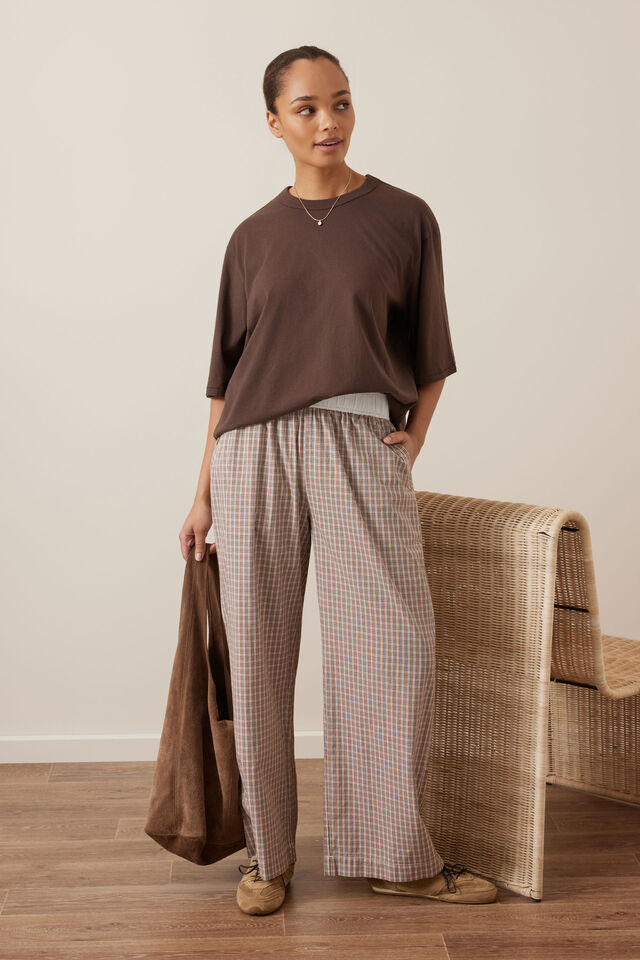 The Lounge Pant, TOFFEE CHECK