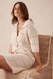 Square Knit Mini Dress, ECRU - alternate image 6