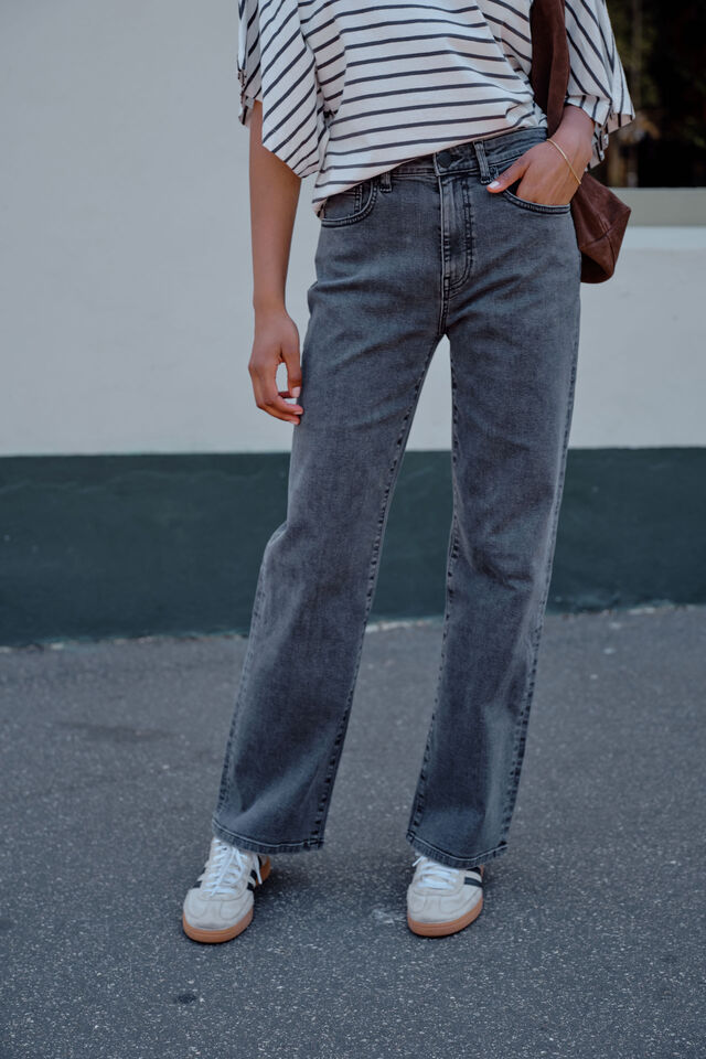 Sydney Straight Leg Jean, WASHED BLACK