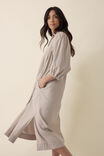 Puff Sleeve Midi Shirt Dress, SUMMER TAUPE LINEN BLEND - alternate image 5
