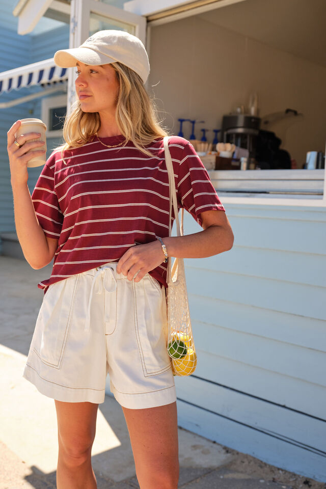 Darcy Relaxed Everyday Short, NEW ECRU