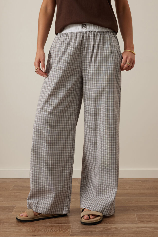 The Lounge Pant, WINE CHOC BLUE CHECK