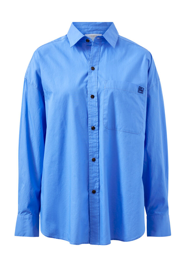 Peta Oversized Shirt, AMALFI BLUE