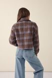 Cropped Jacket In Wool Blend, ORCHID CHECK - alternate image 3