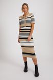 Striped Straight Dress In Organic Cotton, CAMELETTE STRIPE