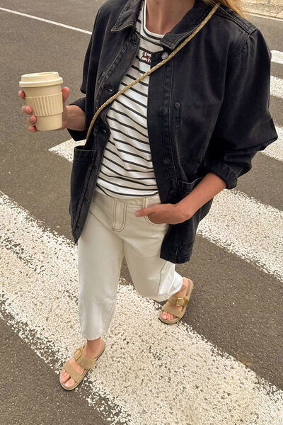 Ava Chore Shacket, WASHED BLACK