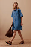 Ava Short Sleeve Mini Dress, FRESH INDIGO - alternate image 2