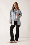 Goldie Longline Denim Shacket, VINTAGE BLUE - alternate image 5