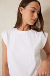 Extended Shoulder Tee, WHITE - alternate image 6