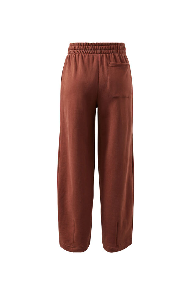 Elise Barrel Trackpant, BURNT TOFFEE