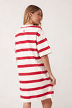 Mini Terry Dress, WHITE RED BOLD STRIPE - alternate image 3